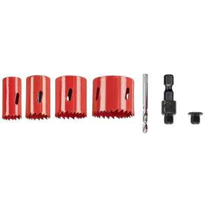 Afbeelding van kwb 598290 bi metaal gatenzaagset, incl. 6 mm HSS centreerboor en drukplaat m. adapter + opnameschacht