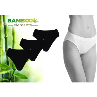 Afbeelding van Bamboo Naadloos Dames Ondergoed Bamboe 3 Stuks Slips Zwart L