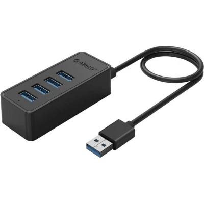 Afbeelding van Orico USB hub met 4 poorten USB3.0 busgevoed / zwart 1 meter