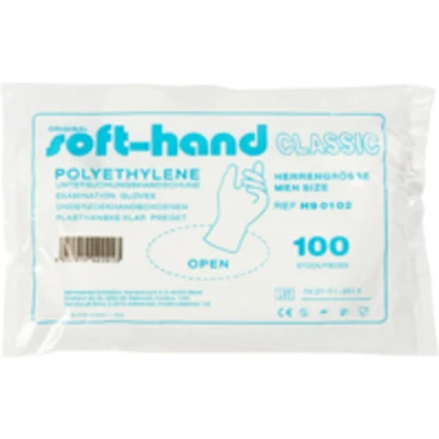 Afbeelding van Softhand Onderzoekshandschoen Soft Polyester Heren, 100 stuks
