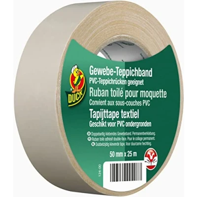 Afbeelding van Tapijttape Duck 25 meter (Textiel, Grijs, 50 mm)