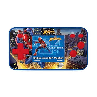 Afbeelding van Lexibook Spider Man Cyber Arcade Pocket gameconsole, 150 gaming, LCD, op batterijen, rood / blauw, JL1895SP
