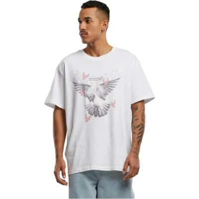 Afbeelding van Mister Tee Doves Oversize Heren T shirt 4XL Wit