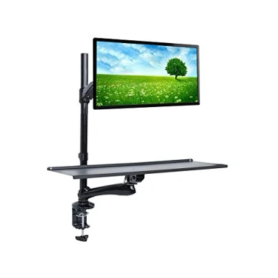 Afbeelding van Werkstation Monitorarm met toetsenbord en muis houder Maclean MC 681 stand zittend