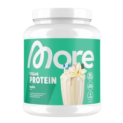 Afbeelding van MORE NUTRITION Vegan Protein, Vanilla, 600 g, 20 Porties Proteïnepoeder Gemaakt in Duitsland, Laboratorium Getest