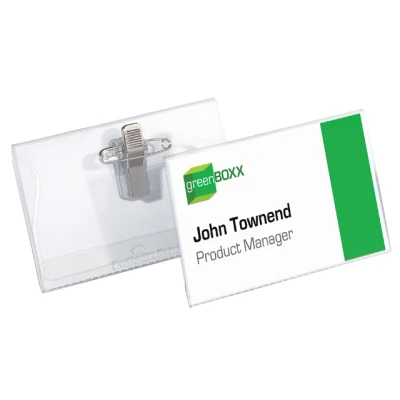 Afbeelding van 50x Durable Badge 8101 met combiklem 90x54mm