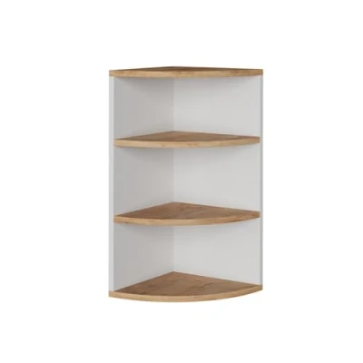 Afbeelding van Vicco Hoekplank Ecki, wit/Goldkraft Eiken, 30 x 60 cm
