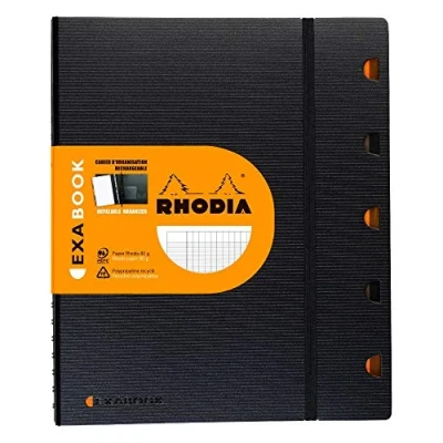 Afbeelding van Rhodia ExaBook A4+ Zwarte rechthoek geruit