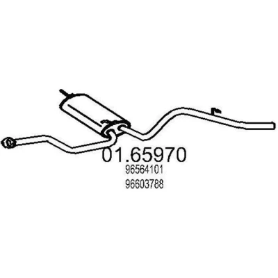 Afbeelding van MTS 01.65970 Einddemper 1350mm