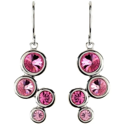 Afbeelding van Behave Oorbel hanger met swarovski elements roze
