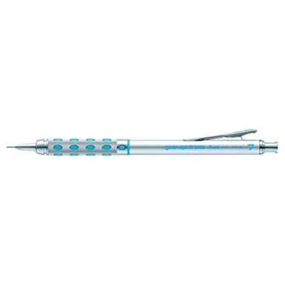 Afbeelding van Pentel PG1017 C GraphGear1000 Vulpotlood, 0,7 mm lijndikte, roestvrijstalen behuizing met hardheidsindicator, dubbele gripzone, volledig intrekbare 4 stiftgeleiding, gum (Z2 1N), 12 stuks