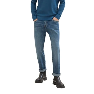 Afbeelding van TOM TAILOR Marvin Straight Jeans voor heren, 10137 Donker Indigo Met Inkt, 29W / 32L