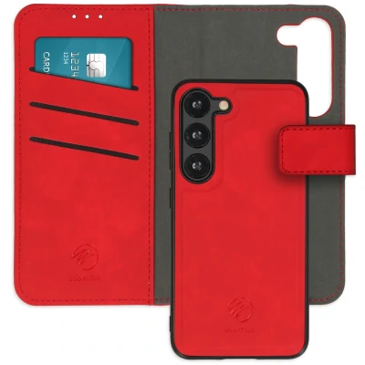 Afbeelding van Samsung Galaxy S23 Hoesje Kunstleder iMoshion Bookcase/2 in 1 Case Rood Telefoonhoesje