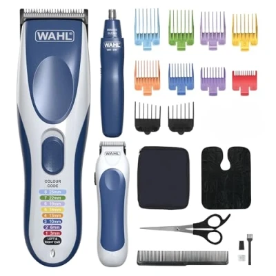 Afbeelding van Wahl Color Pro Combo 3in1, tondeuses voor mannen, familie knipset, scheerapparaat, mannen met baardtrimmer, neustrimmer, persoonlijke trimmers, verzorgingsset, tondeuse cadeauset