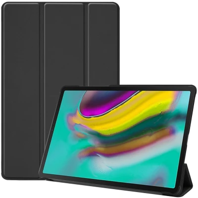 Afbeelding van Samsung Galaxy Tab S5e Hoes: iMoshion Trifold Bookcase Zwart Kunstleder Tablet Hoezen