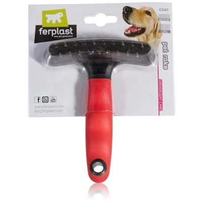 Afbeelding van Ferplast Herderhark Dubbel Hondenvachtkam 11x15.5 cm Rood Zwart