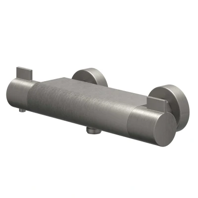 Afbeelding van IVY Pact opbouw douchethermostaat Geborsteld Metal Black PVD