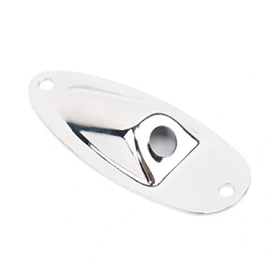 Afbeelding van Musiclily Boat Type ST stijl Jack Plate voor Stratocaster Elektrische Gitaar, Chroom(2 Stuks)