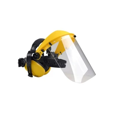 Afbeelding van Oregon Q515062 Polycarbonaat vizier gezichts en gehoorbescherming combinatie voor trimmer grastrimmer, geel