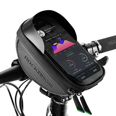 Afbeelding van ROCKBROS Stuurtas Waterdichte Fiets Gsm Houder Zakje Voor Mobiele Telefoon Tot 6,0 Inch Gevoelig Touchscreen