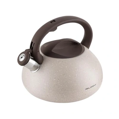 Afbeelding van Florina Lava fluitketel RVS met steen coating 2,5L