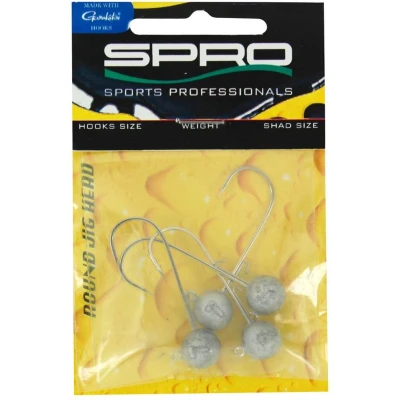 Afbeelding van Spro Round Jighead Hooksize 6/0 Shad 9 11cm Maat : 10g (3 pcs)