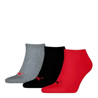 Afbeelding van Puma 3 PACK Sokken, Maat: 39 42, Schwarz grau rot