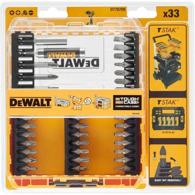 Afbeelding van DeWalt Accessoires DT70709 QZ 33 delig bitset in tough case cassette