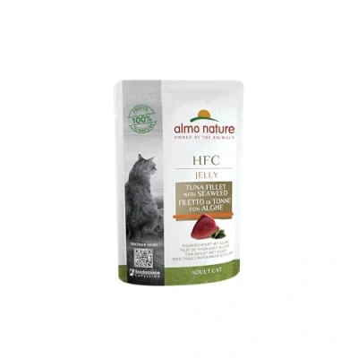 Afbeelding van Almo Nature HFC Jelly maaltijdzakjes Kattenvoer 6 x 55 g Tonijnfilet met zeewier