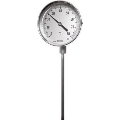 Afbeelding van 0 tot +120C RVS Bimetalen Thermometer 100mm Behuizing 63mm Dompelbuis Onderaansluiting TBLUSH 120 100 63