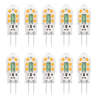 Afbeelding van G4 LED lampen, 2W Vervang 10W 25W halogeenlampen, flikkervrij, warm wit 3000K, AC/DC 12V, niet dimbaar, spaarlampen 10 Pack