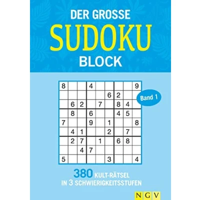 Afbeelding van Der große Sudokublock Band 1: 380 Kulträtsel in 3 Schwierigkeitsstufen