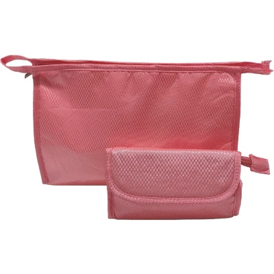 Afbeelding van Rojafit Toilettasset Toilettas + Make up tasje met Spiegel Pink