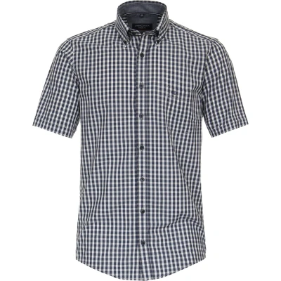 Afbeelding van Casamoda Casual FIT Kurzarm Overhemd, Heren, Maat: 3XL, Blau
