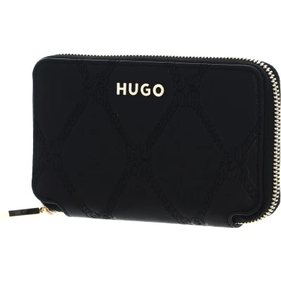 Afbeelding van HUGO Chris Ziparoundsm Portemonnee, Dames, Maat: One Size, Black