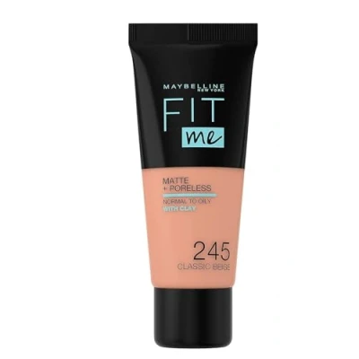 Afbeelding van Maybelline Fit Me Matte + Poreless Foundation 245 Classic Beige