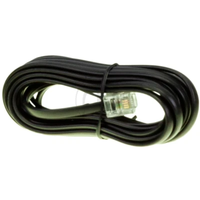 Afbeelding van S Conn RJ11 RJ45 Telefoonkabel Zwart Transparant (3 m Mannelijk/Mannelijk)