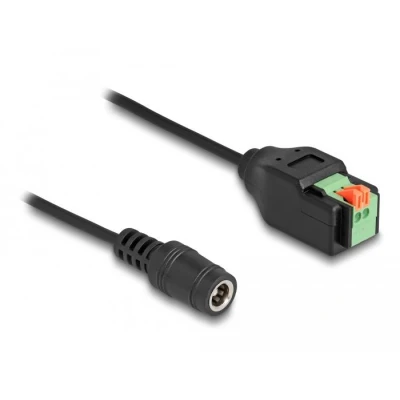 Afbeelding van Delock DC 5,5 x 2,1 mm Buchse zu Terminalblock Adapter mit Drucktaster