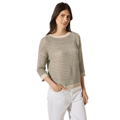 Afbeelding van Cecil Glitzernder Struktur Trui, Dames, Maat: Large, Beige