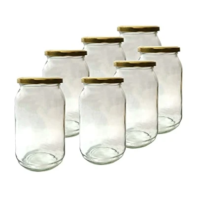 Afbeelding van DIAH DO IT AT HOME 900 ml Jam Potten en Twist Off Deksels Pot (900ml) Augurk Chutney Honing Opslag (24 x Glazen 900ml + Deksel)