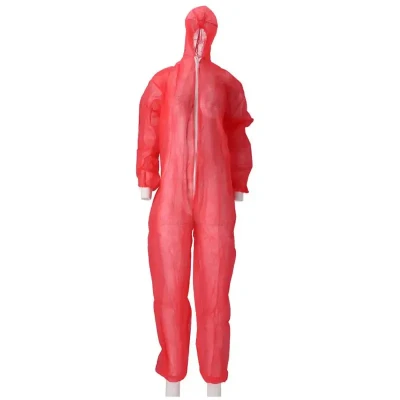 Afbeelding van Overalls CMT Coverall PP Non Woven met Ritssluiting Rood Maat XXL