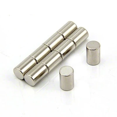 Afbeelding van N42 Neodymium magneet voor kunst, ambachten, modelbouw, doe het zelf, hobby, kantoor en thuis, 8 mm dia x 12 dik 2,8 kg trekkracht pak van 10