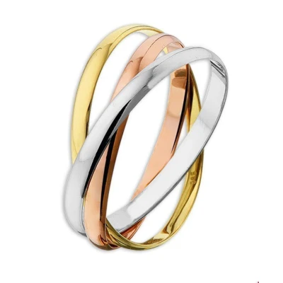 Afbeelding van Trinity Ringen Tricolor 14K Goud