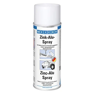 Afbeelding van WEICON Zink aluminium spray 400 ml/corrosiebescherming voor metalen oppervlakken/kleur: thermisch verzinkt