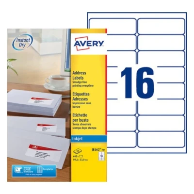 Afbeelding van Etiket Avery J8162 40 99.1x33.9mm wit 640stuks