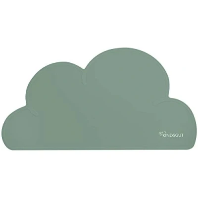 Afbeelding van Kindsgut placemat wolk, placemat, onderlegger in een kindvriendelijk ontwerp en subtiele kleuren, BPA vrij, tafelmatje, groen