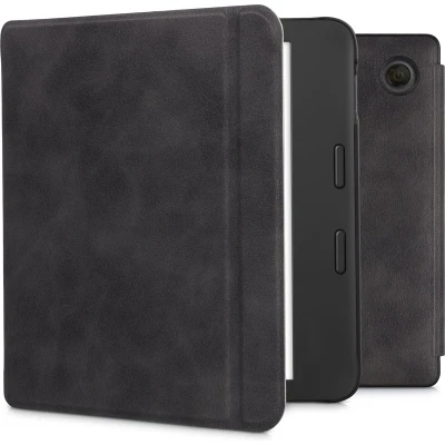 Afbeelding van kwmobile e reader hoesje compatibel met Tolino Vision 6 hoes Ereader case magnetische sluiting In antraciet