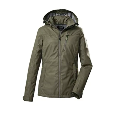 Afbeelding van killtec Women&#039;s Softshelljack/outdoorjack met afritsbare capuchon KOS 91 WMN SFTSHLL JCKT, dark olive, 48, 39141 000