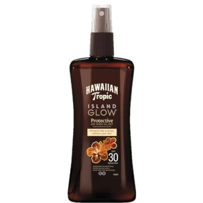 Afbeelding van HAWAIIAN Tropic Island Glow Protective droogolie SPF 30, 1 fles à 200 ml