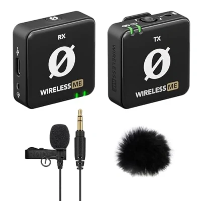 Afbeelding van Rode Wireless ME draadloze microfoonsysteem + Lavalier GO zwart keepdrum bont windscherm